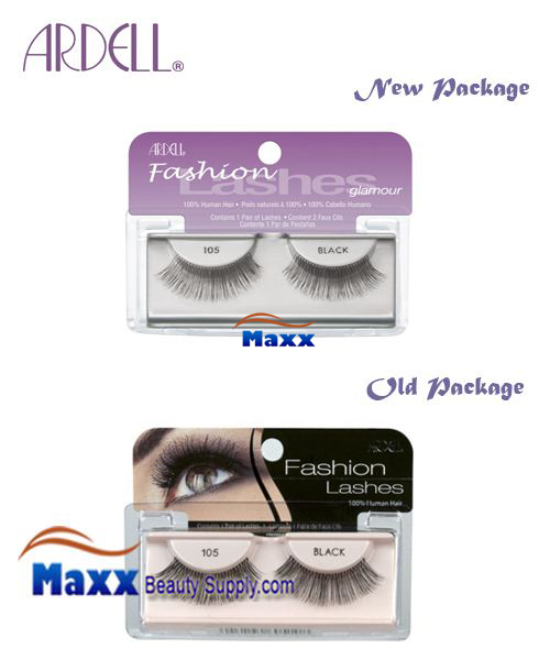 4 Package - Ardell Fashion Lashes Eye Lashes 105 - Black